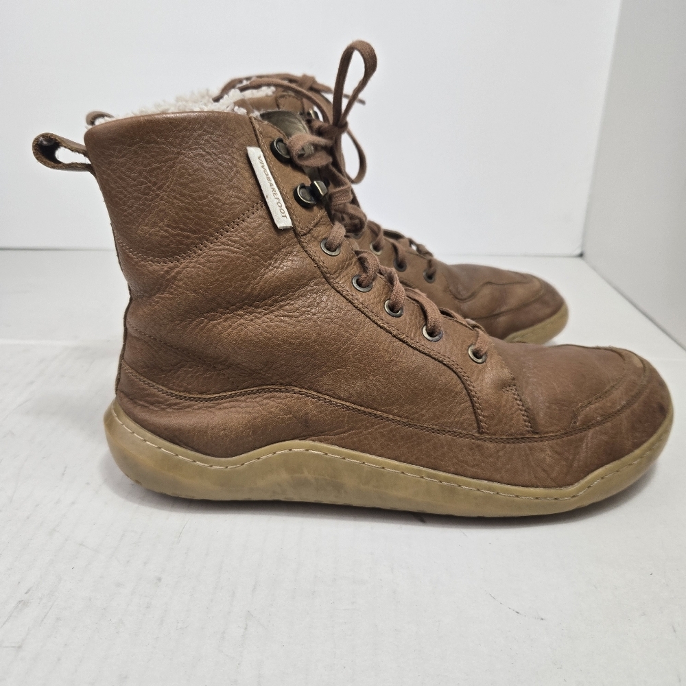 Gobi Boot  Vivo Barefoot Brown Winter Lace-Up Ankle Leather Shoe Men 10